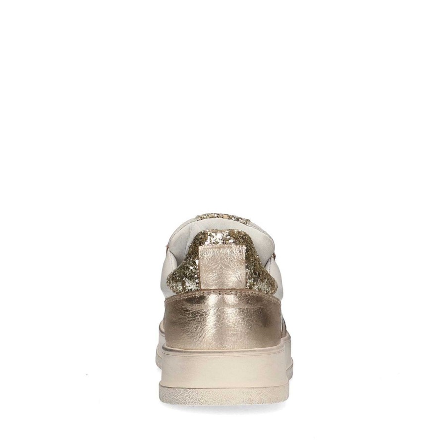 Sacha Metallic Sneakers With Sequins - Gold