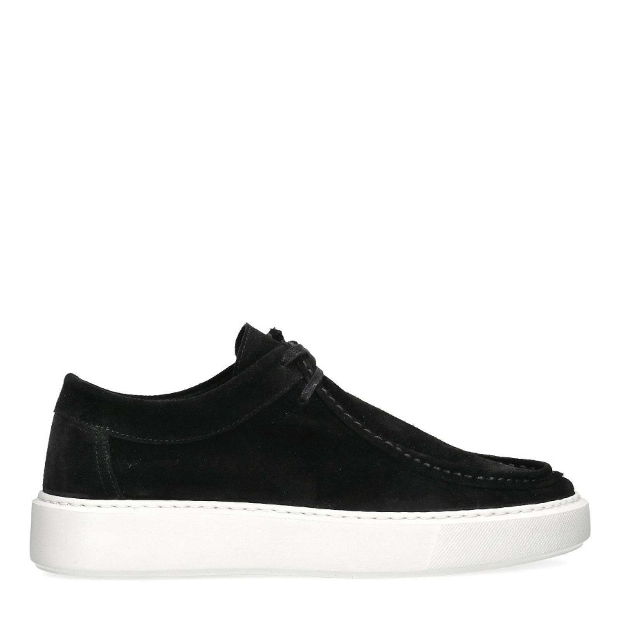 Sacha Suede Lace-Up Shoes - Black