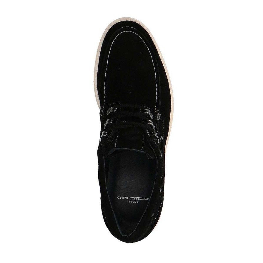 Sacha Suede Lace-Up Shoes - Black