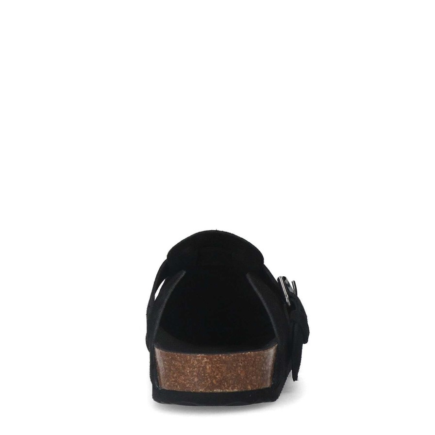 Sacha Suede Clogs - Black