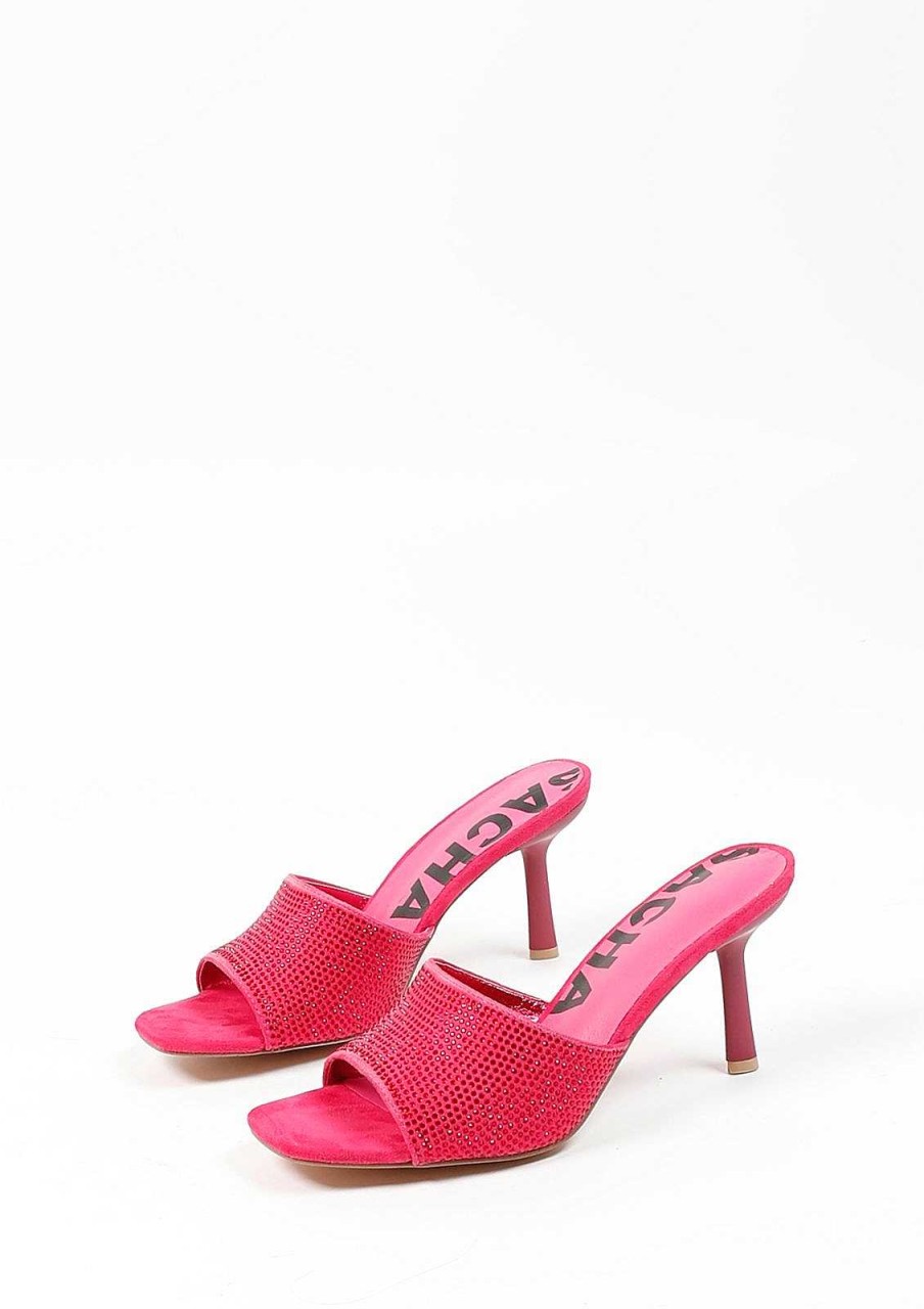 Sacha Mules With Rhinestones - Pink