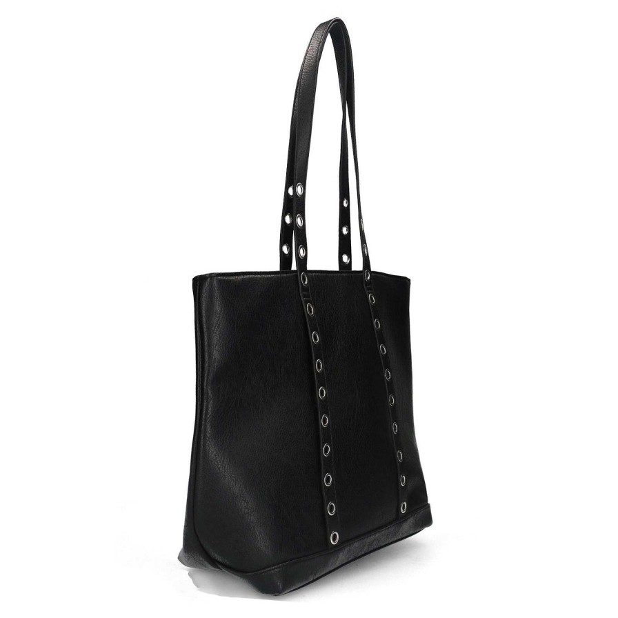 Sacha Tote Bag With Details - Black