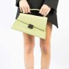 Sacha Crocodile Handbag With Details - Green