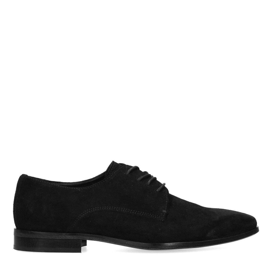 Sacha Suede Lace-Up Shoes - Black