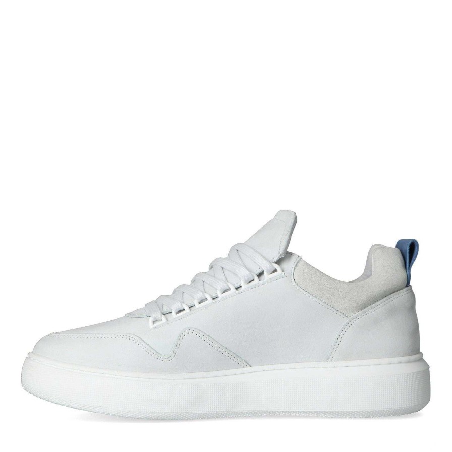 Sacha Nubuck Sneakers With Detail - White