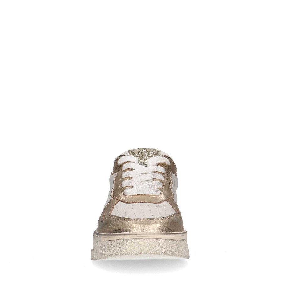 Sacha Metallic Sneakers With Sequins - Gold