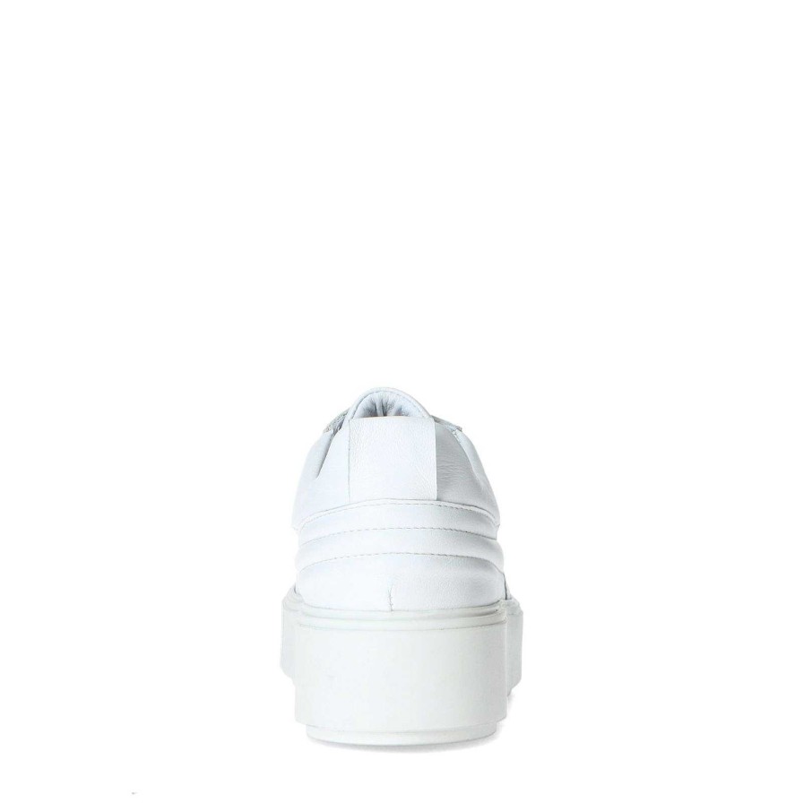 Sacha Leather Sneakers With Platform Sole - White