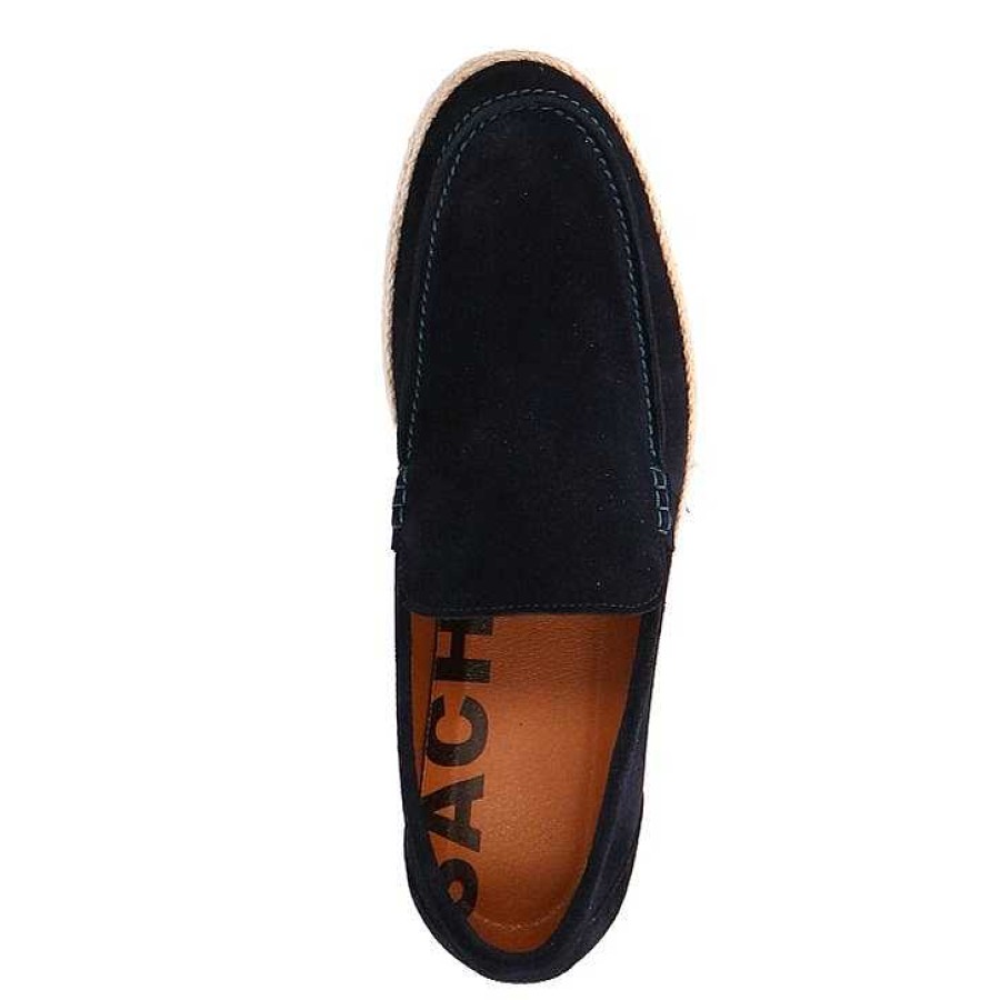 Sacha Suede Loafers - Dark Blue