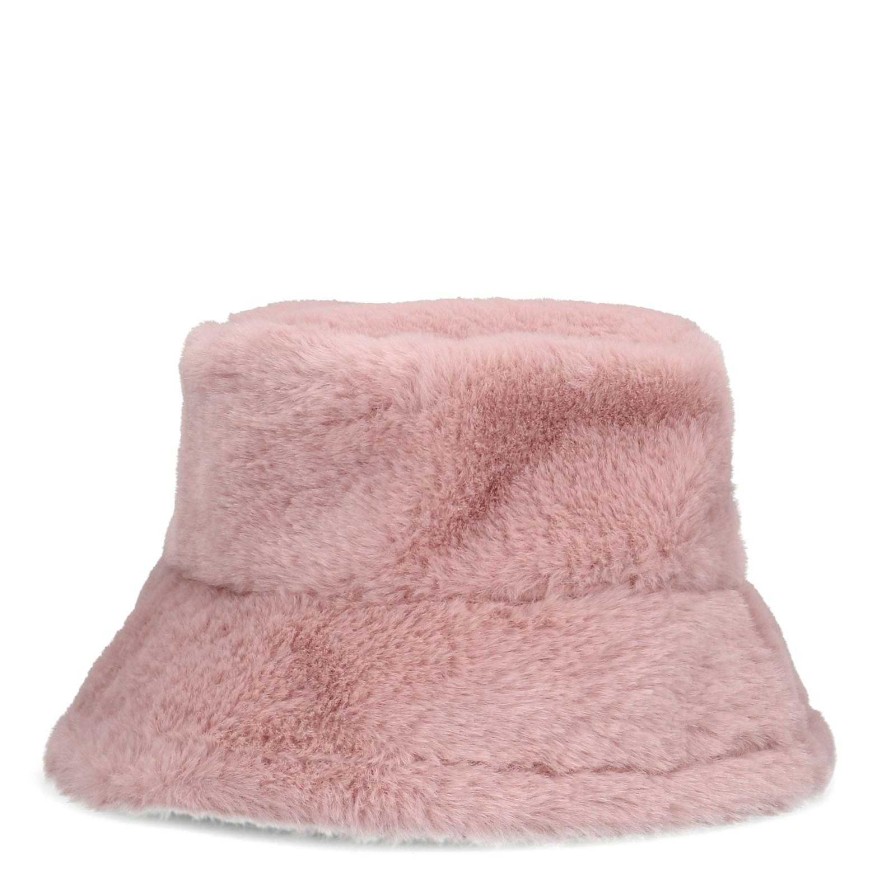 Sacha Faux Fur Bucket Hat - Pink