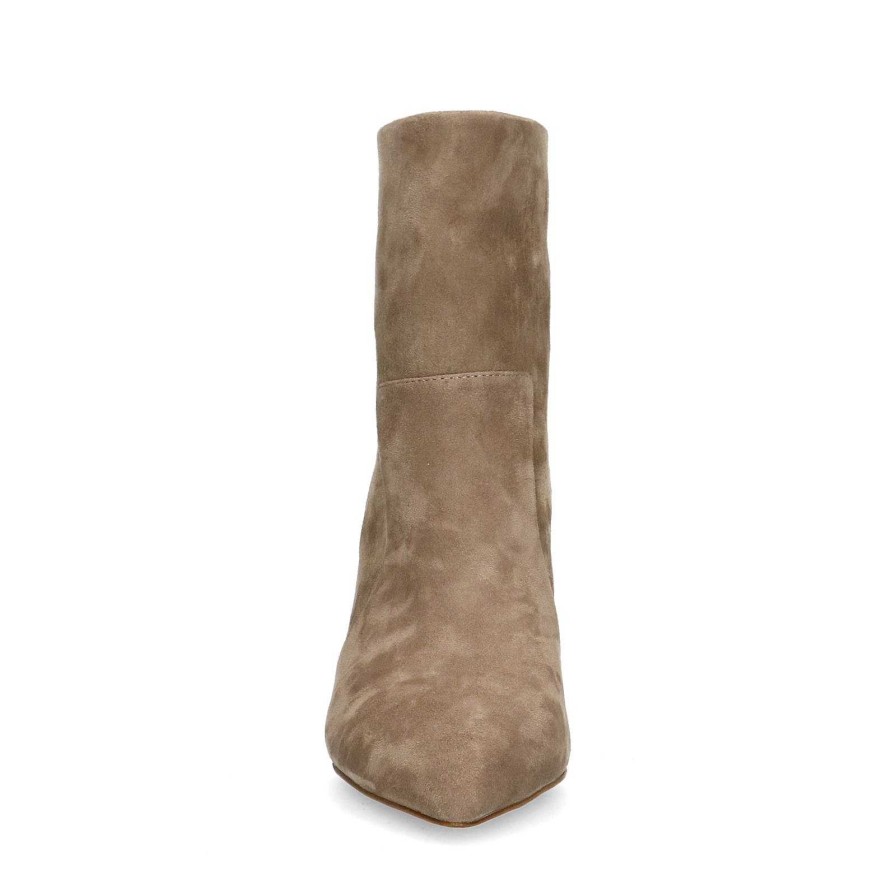 Sacha Suede Ankle Boots With Stiletto Heel - Taupe