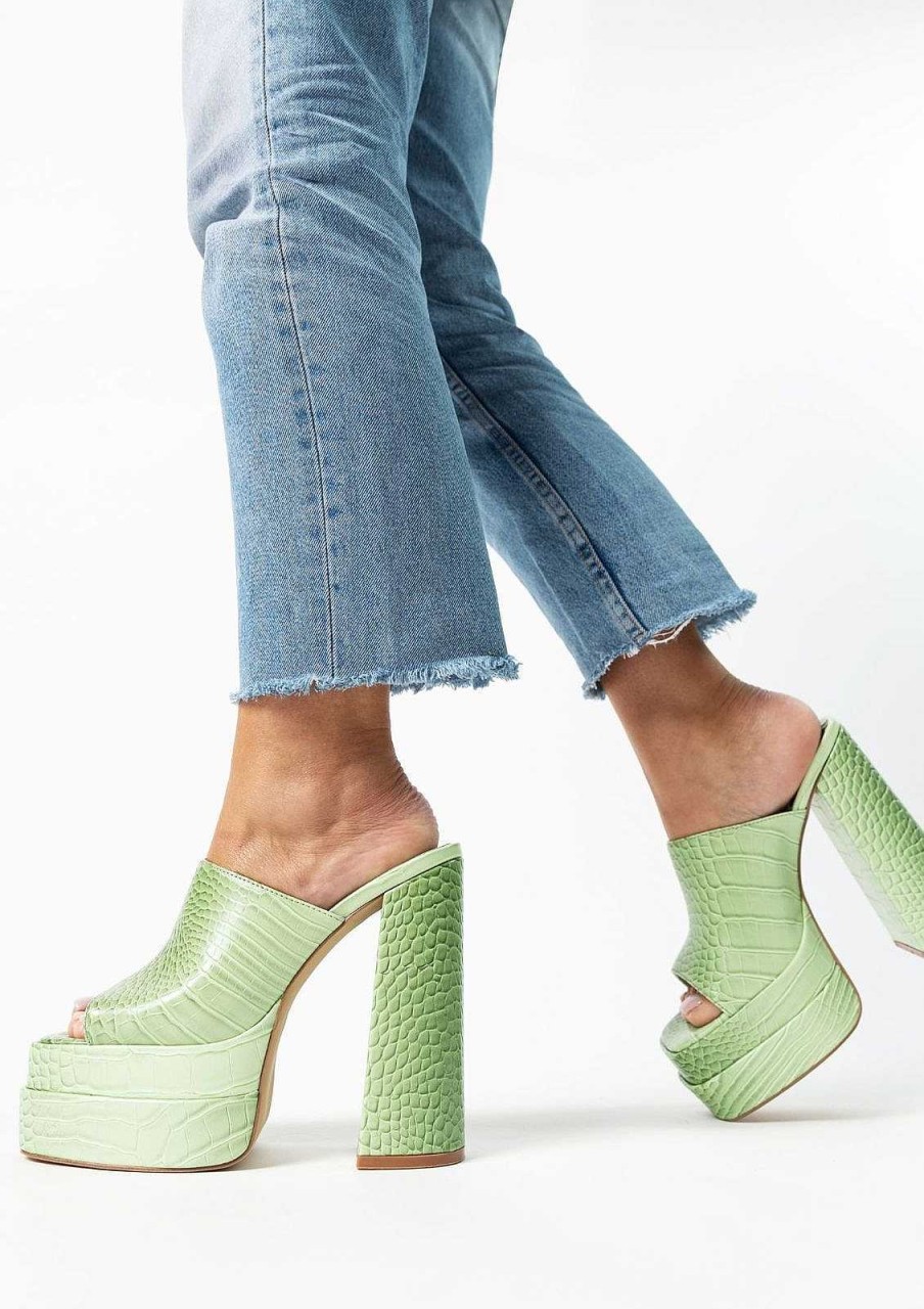 Sacha Plateau Mules - Green