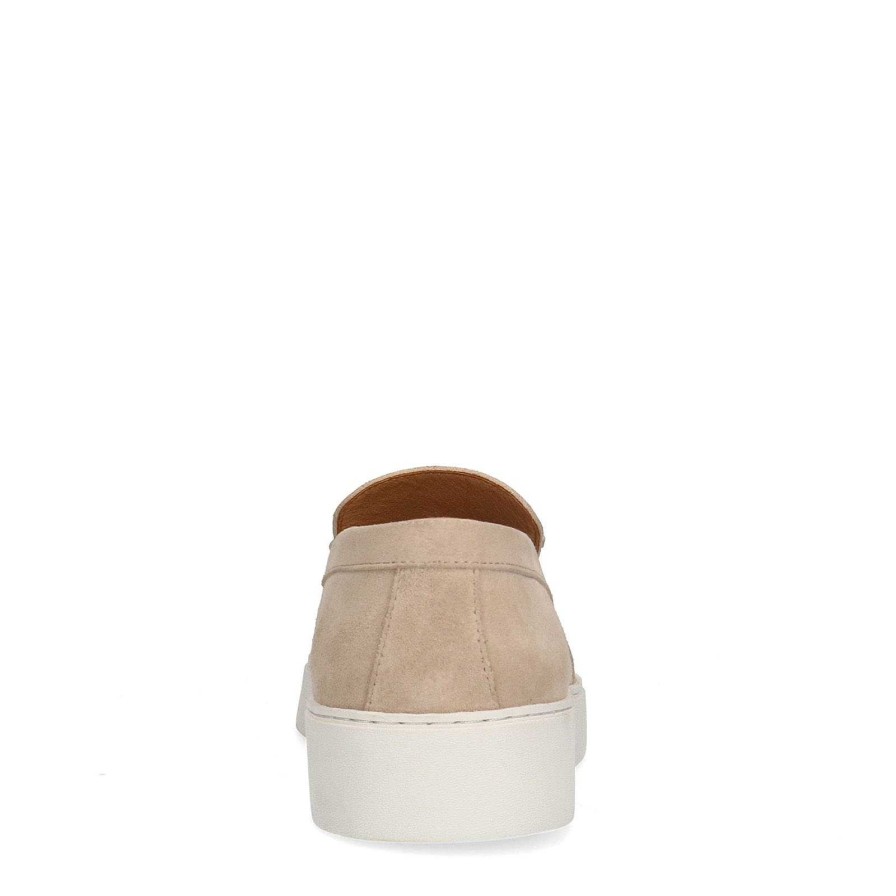 Sacha Suede Loafers - Beige