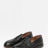 Sacha Leather Penny Loafers - Black