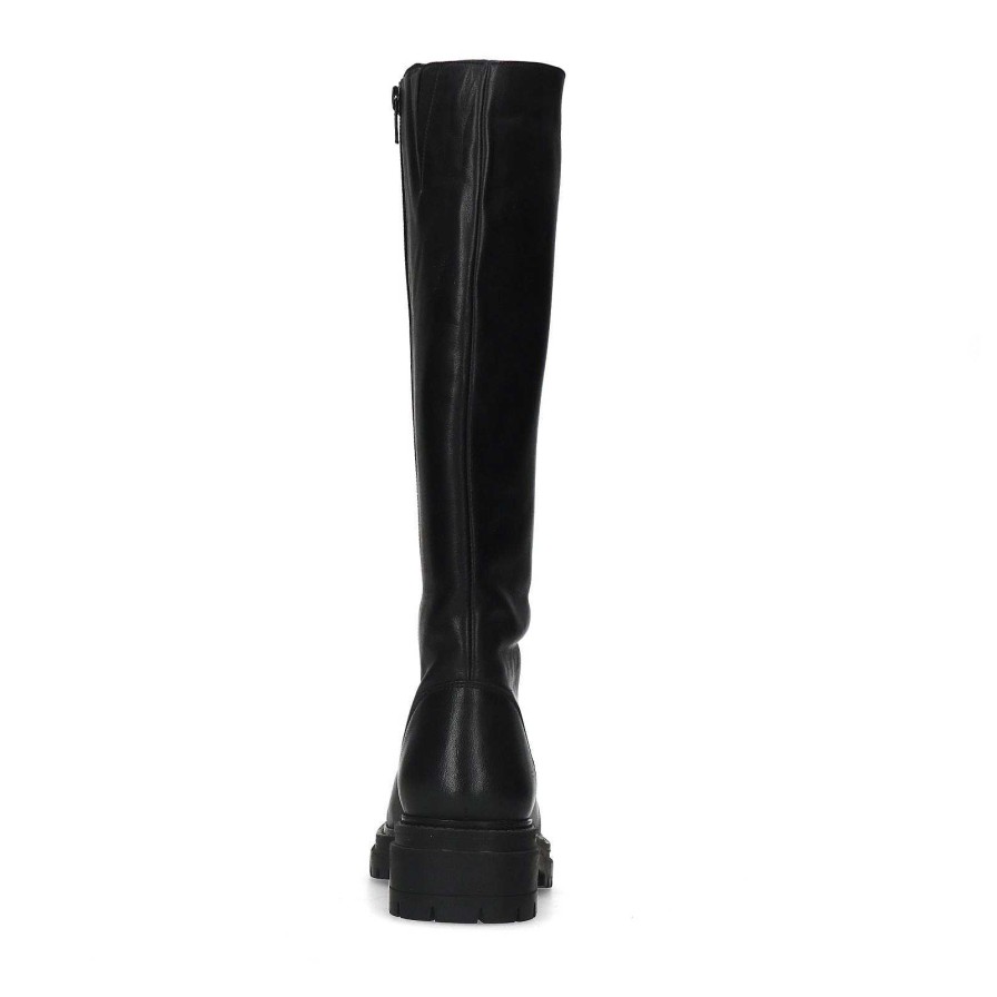 Sacha Leather Boots - Black