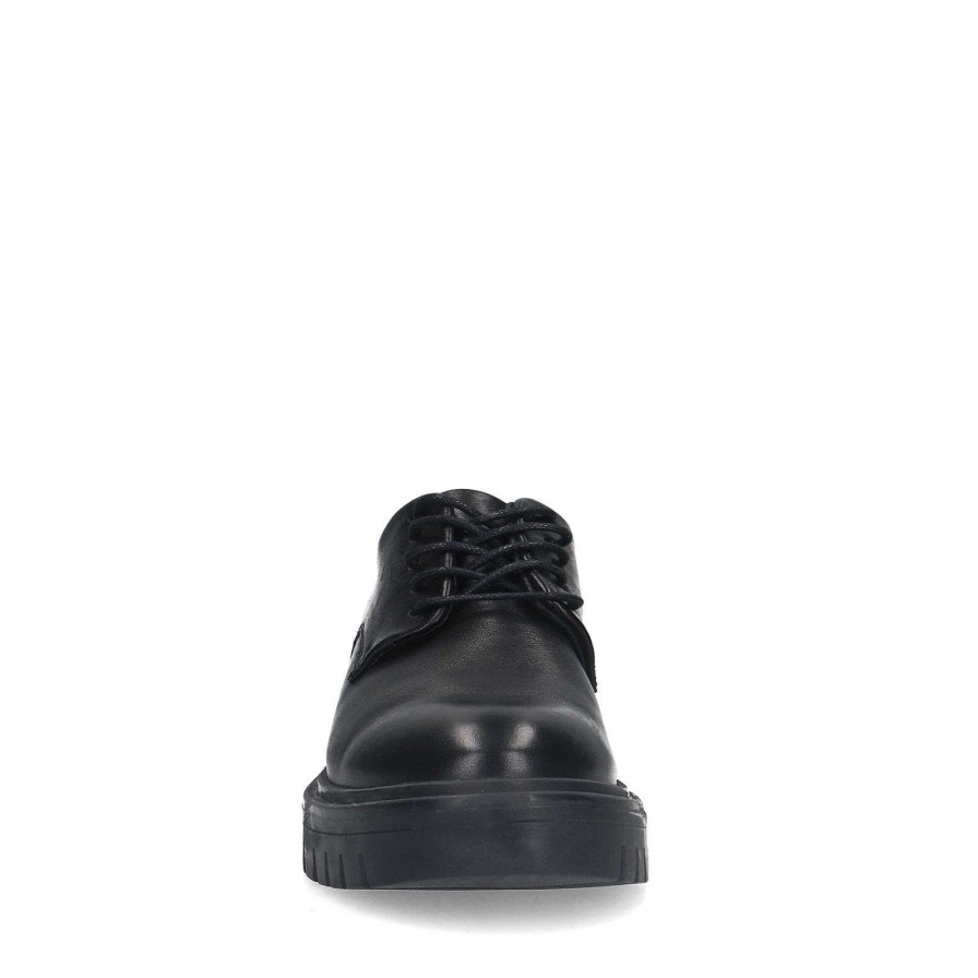 Sacha Lace-Up Leather Shoes - Black