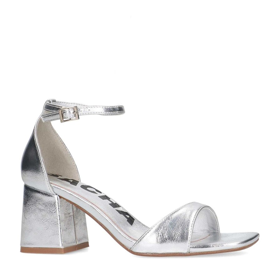 Sacha Heeled Sandals - Silver