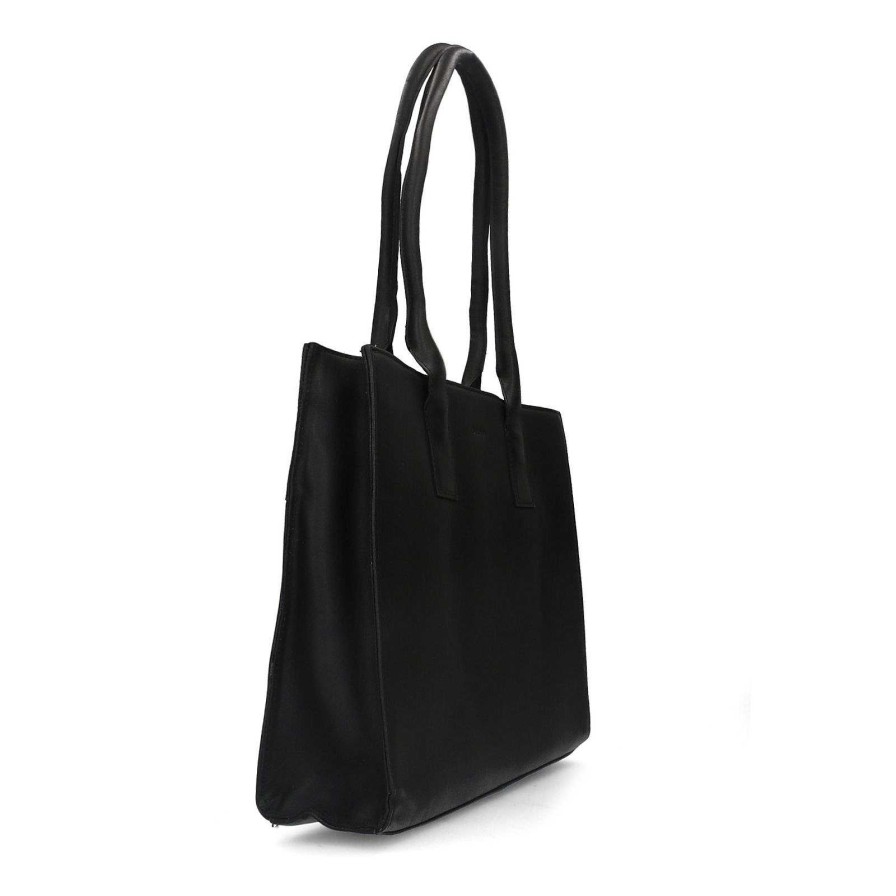 Sacha Leather Tote Bag - Black