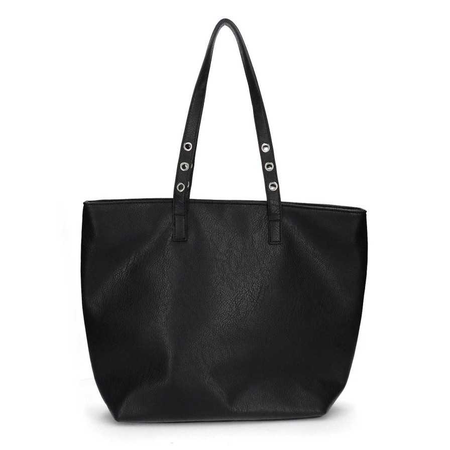 Sacha Tote Bag With Details - Black