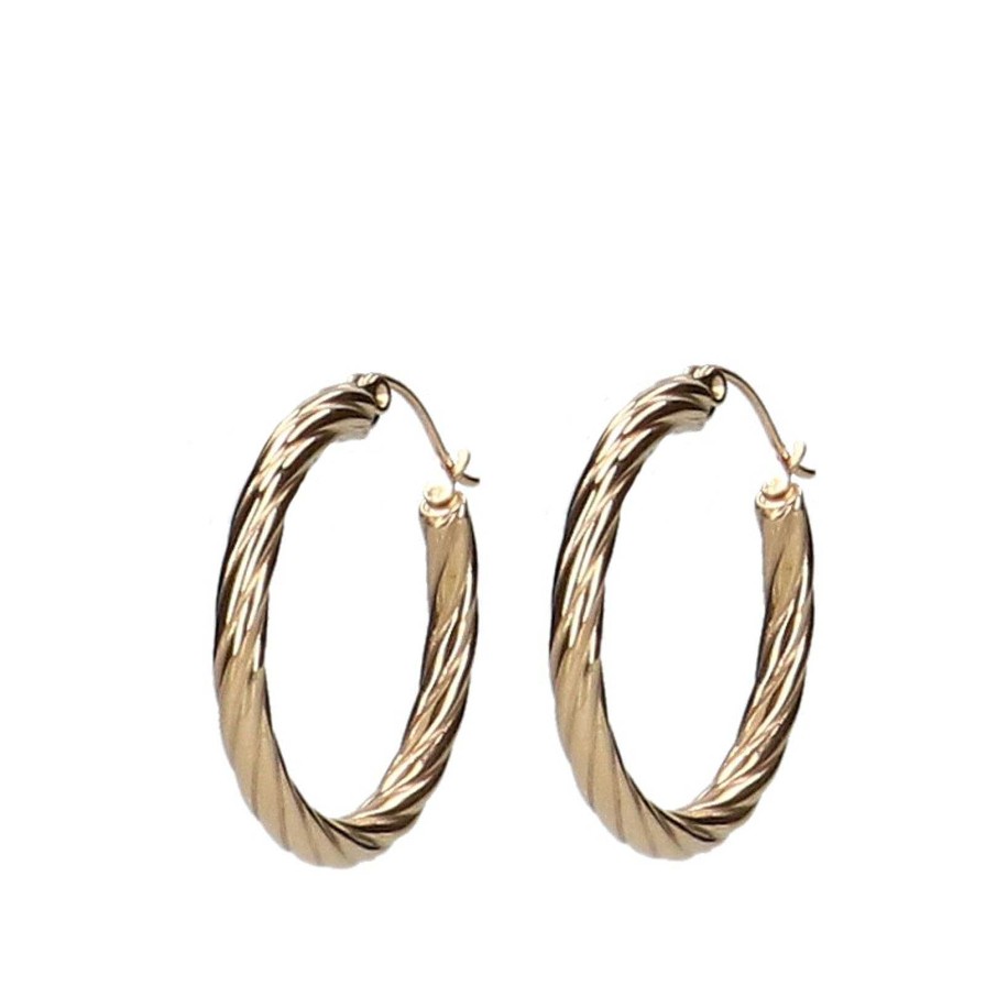 Sacha Twisted Hoop Earrings - Gold