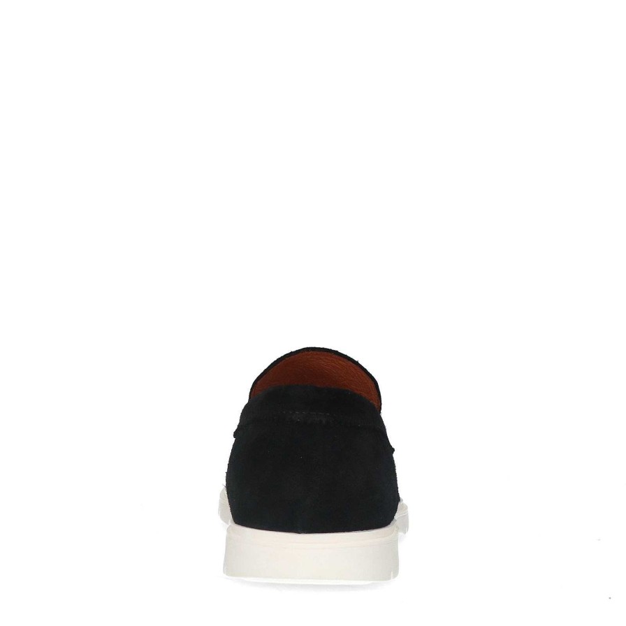 Sacha Suede Loafers - Black