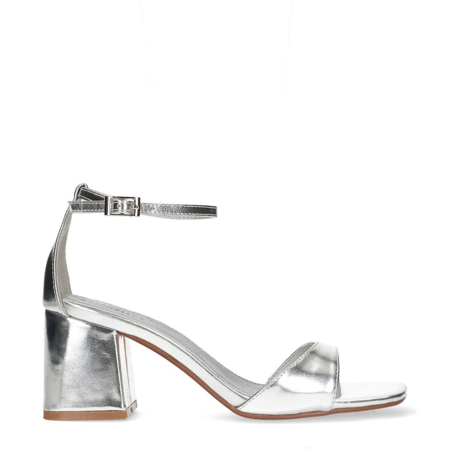 Sacha Heeled Sandals - Silver