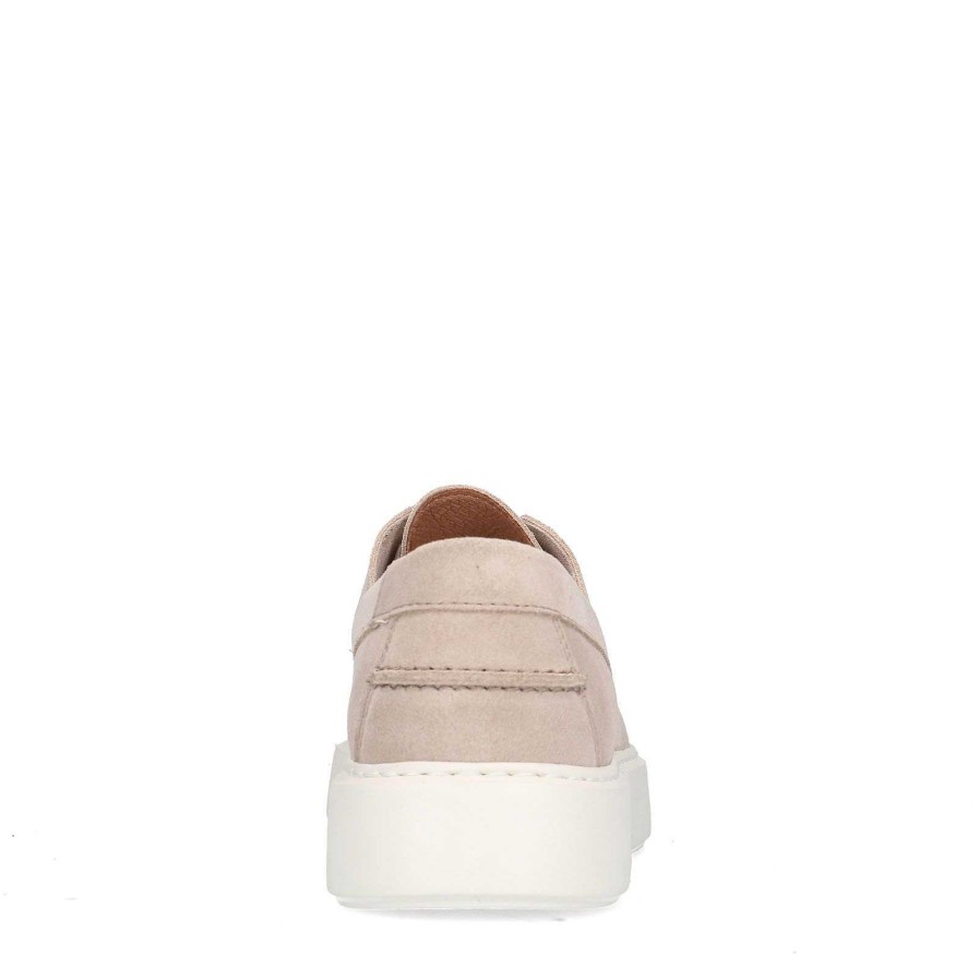 Sacha Suede Lace-Up Shoes - Beige