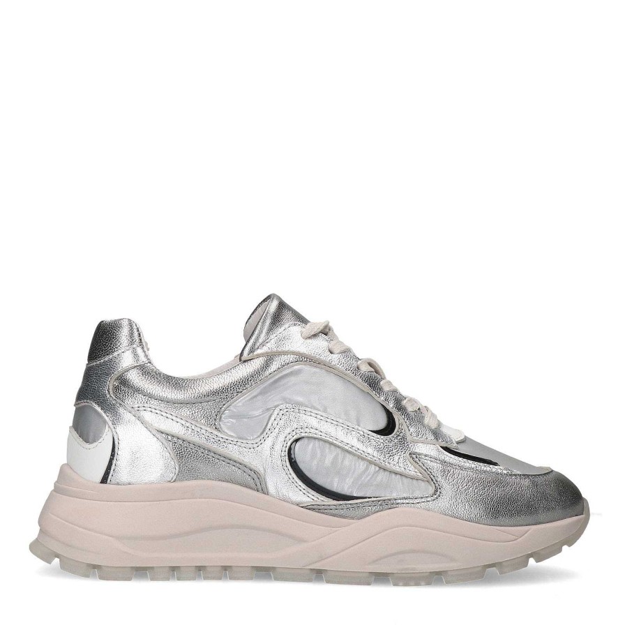 Sacha Metallic Sneakers - Silver