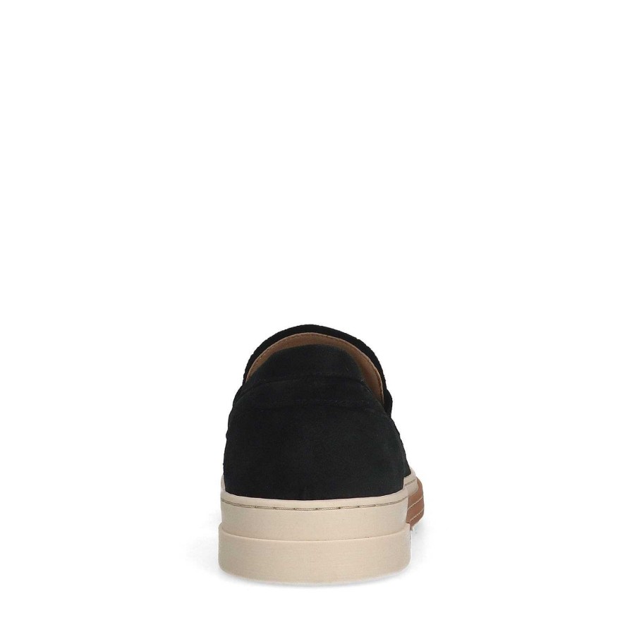 Sacha Suede Loafers - Black