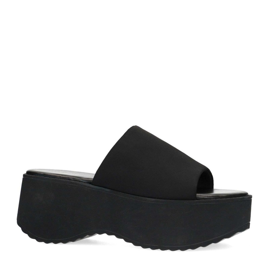 Sacha High Sandals With Composite Sole - Black