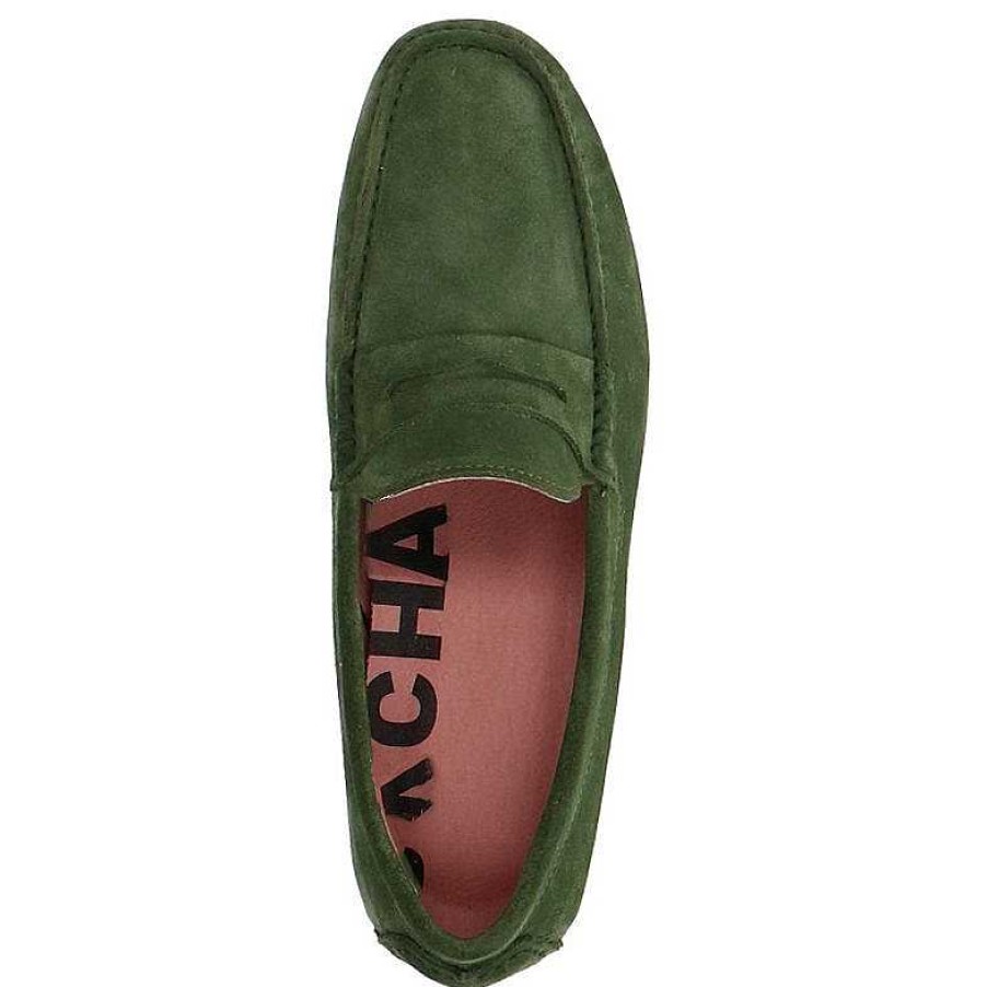 Sacha Suede Loafers - Dark Green