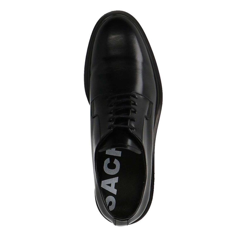 Sacha Lace-Up Leather Shoes - Black