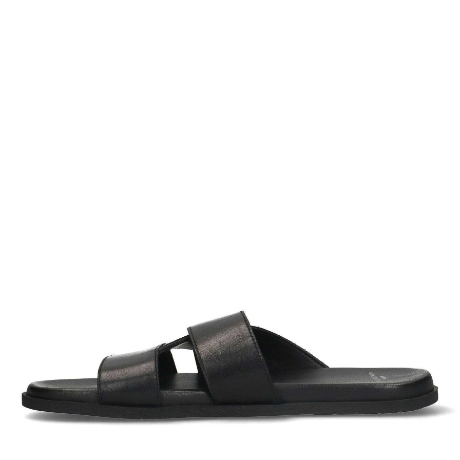 Sacha Leather Sandals - Black