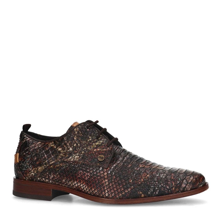 Sacha Rehab Greg Wood Lace-Up Shoes - Brown