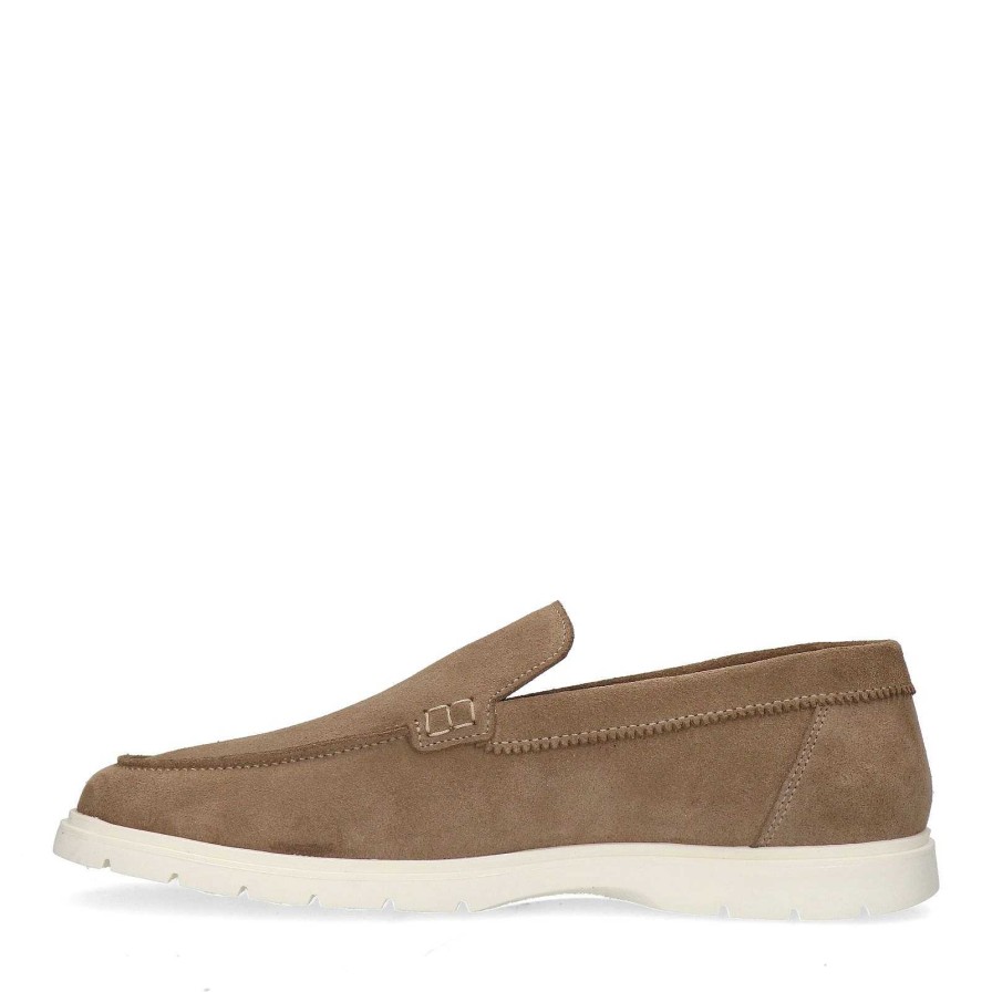 Sacha Suede Loafers - Beige