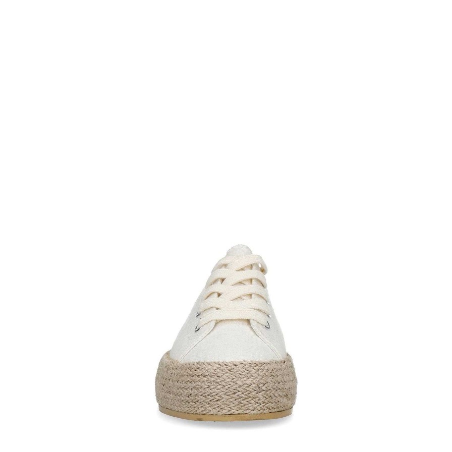 Sacha Canvas Sneakers With Rope Sole - Off-White