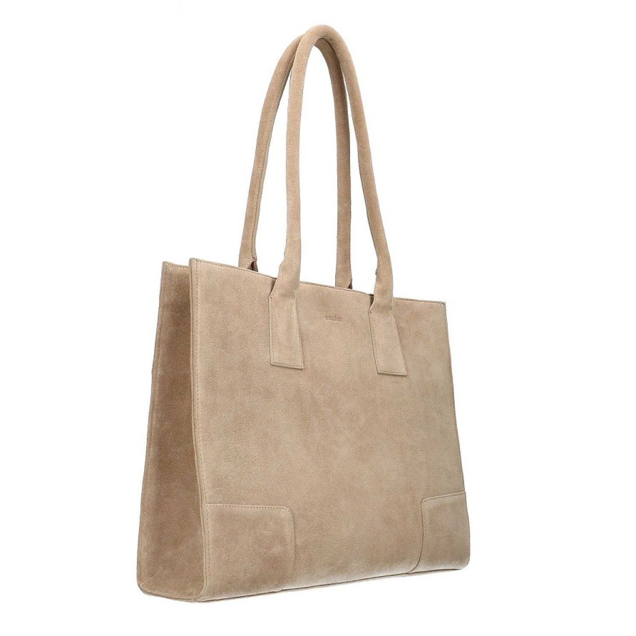 Sacha Suede Tote Bag - Beige