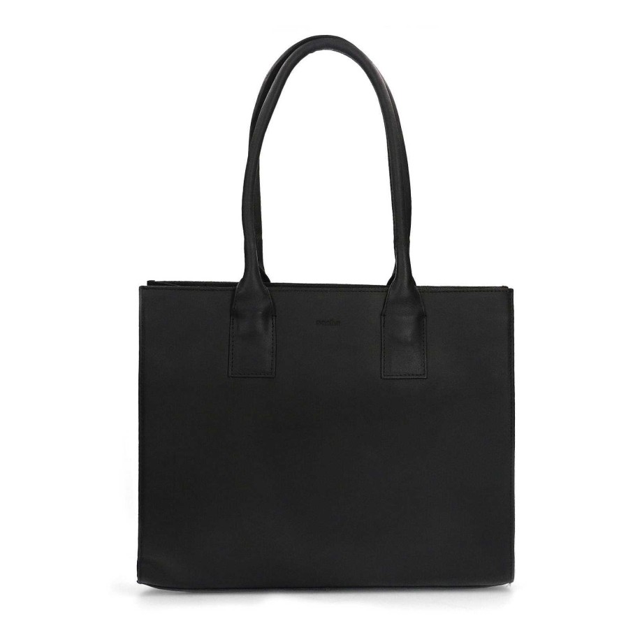 Sacha Leather Tote Bag - Black