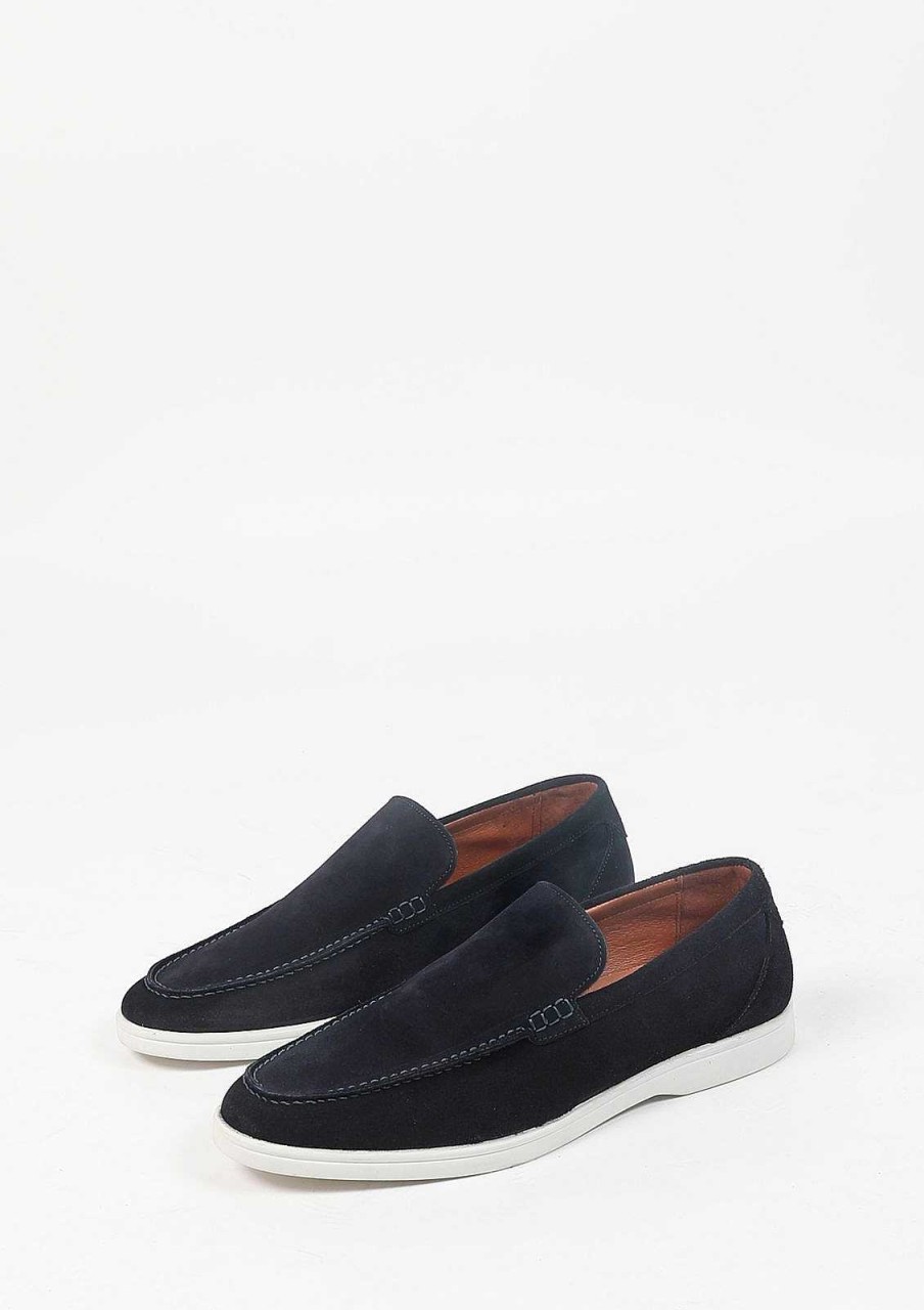 Sacha Suede Loafers - Dark Blue