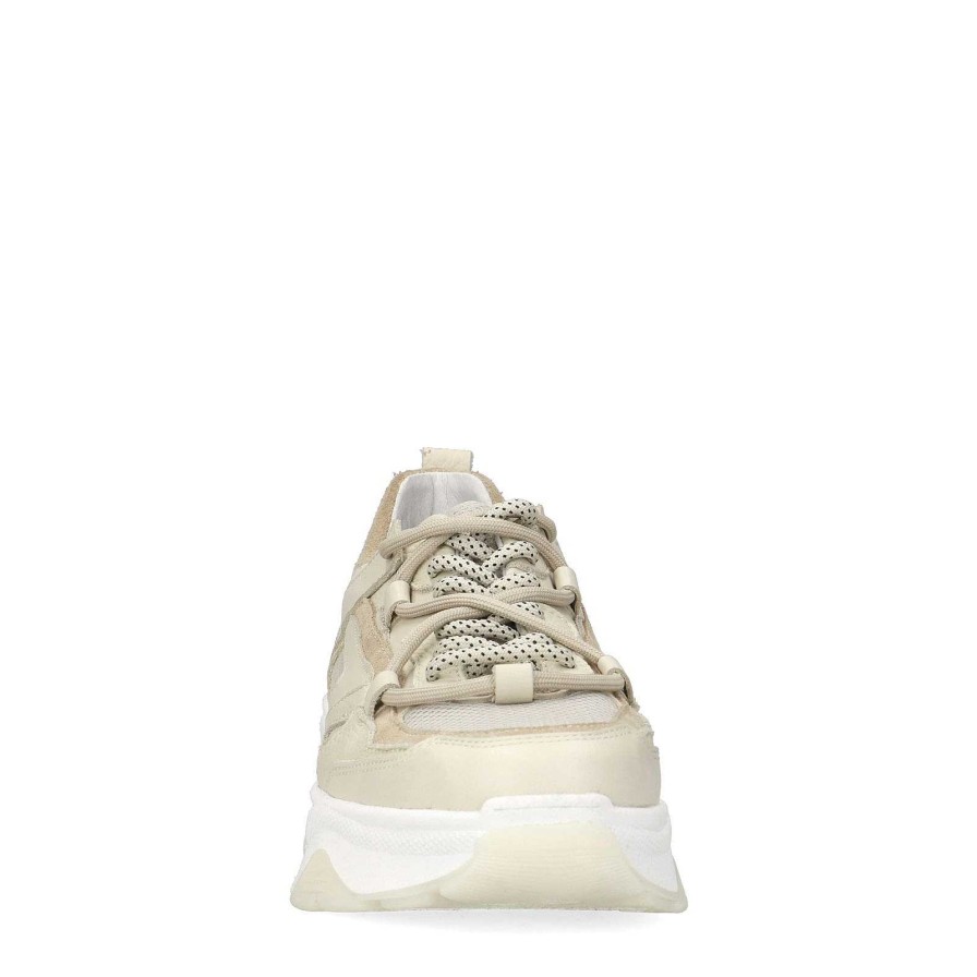 Sacha Double Lace Sneakers - Beige