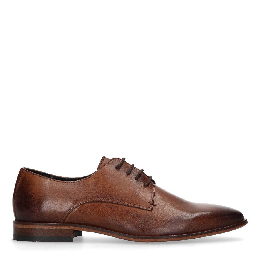 Sacha Lace-Up Leather Shoes - Brown