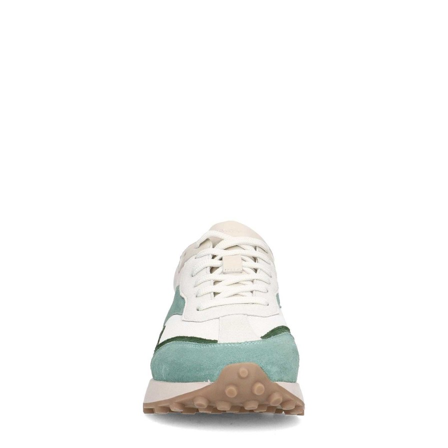 Sacha Leather Sneakers With Suede Details - Green