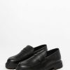 Sacha Leather Loafers With Chunky Sole - Black