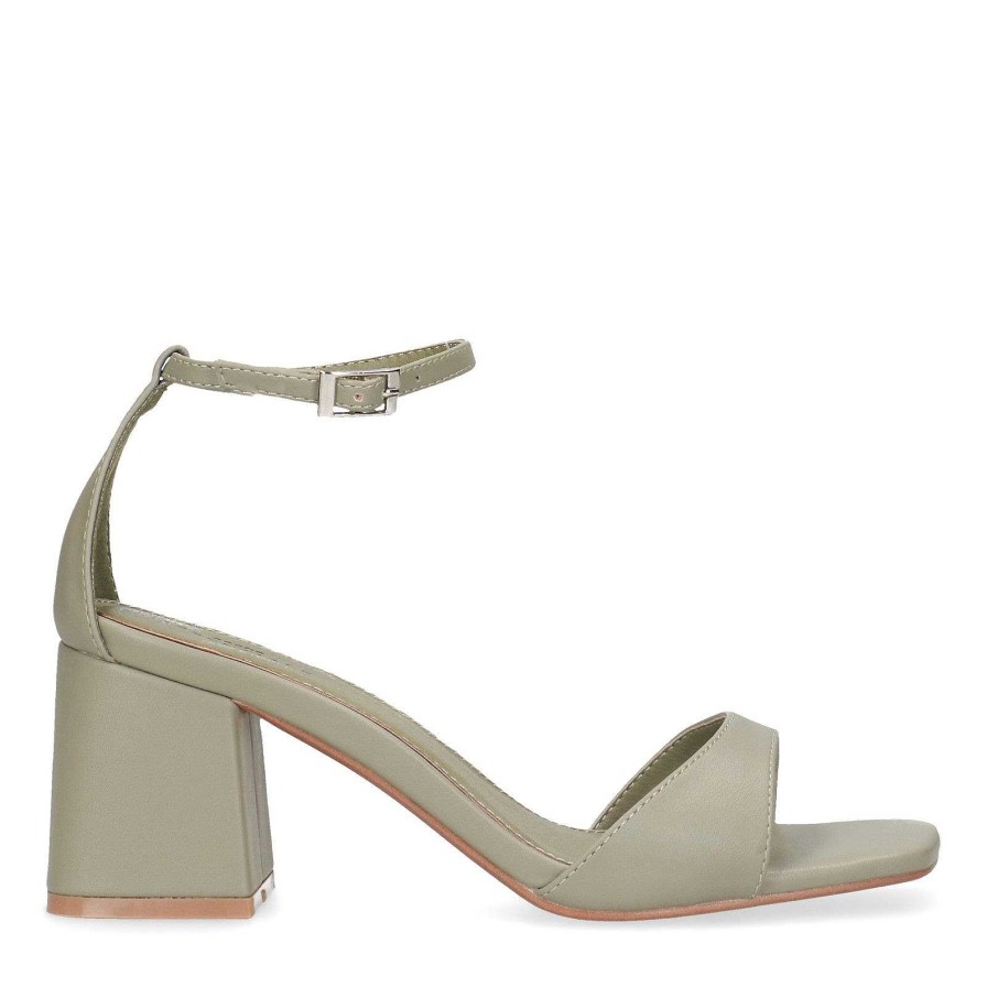 Sacha Green Heeled Sandals