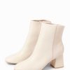 Sacha Cuban Heel Ankle Boots - Off White