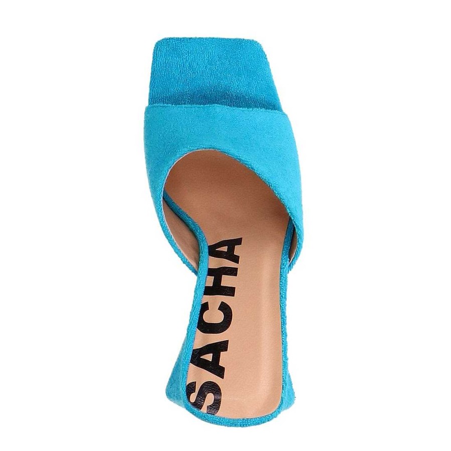 Sacha Heeled Mules - Blue