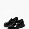 Sacha Platform Leather Loafers - Black