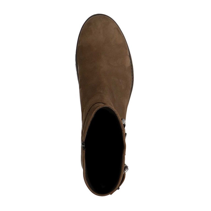 Sacha Nubuck Boots With Buckles - Brown