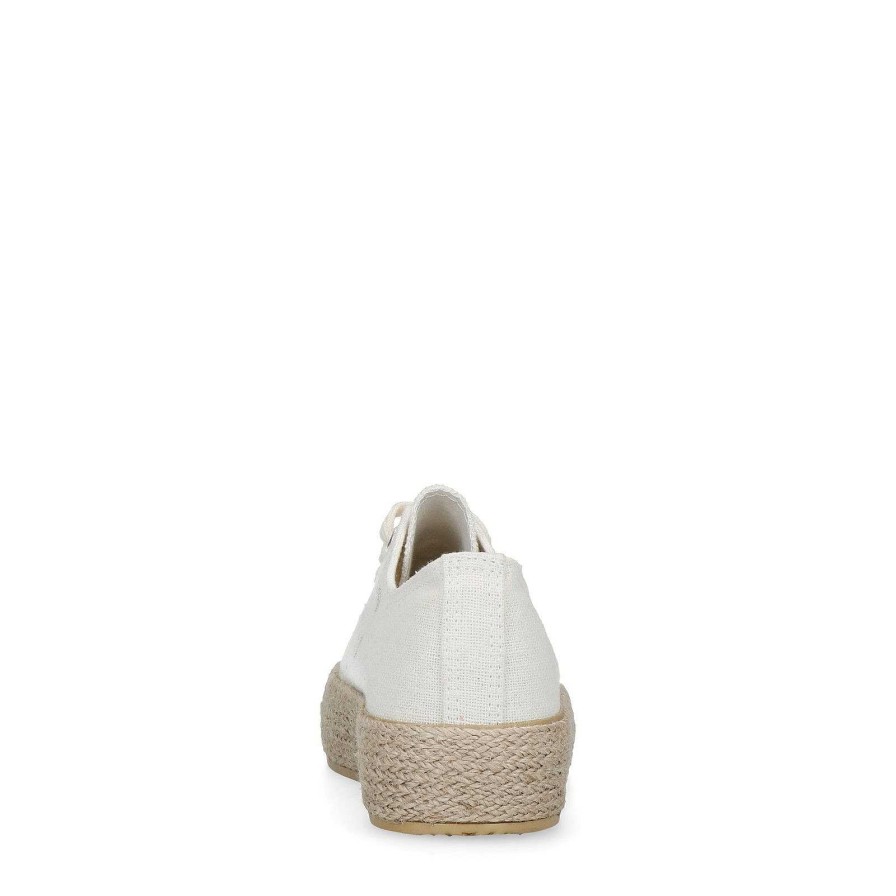 Sacha Canvas Sneakers With Rope Sole - Off-White