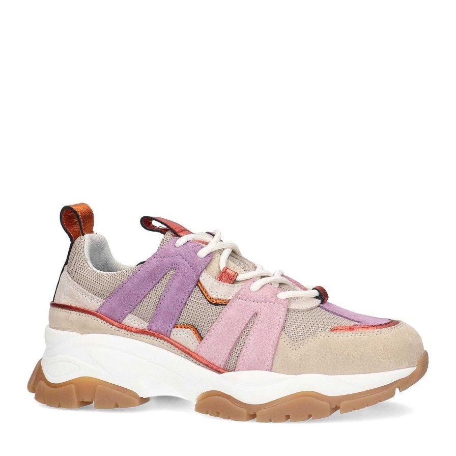 Sacha Chunky Sneakers With Details - Beige