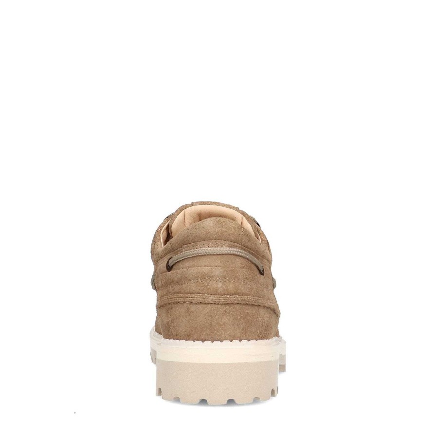 Sacha Suede Lace-Up Shoes - Beige